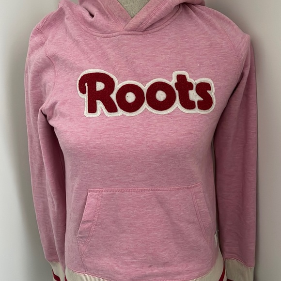 Roots Girls Pink Cabin Sweatshirt Hoodie in Size XL - Picture 3 of 3
